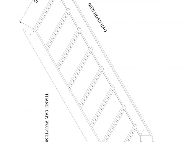 Thang cáp W600 H150